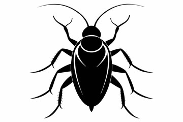 cockroach silhouette line art vector illustration