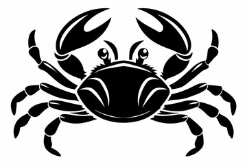 crab silhouette line art vector illustration