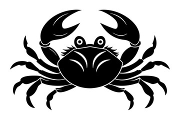 crab silhouette line art vector illustration