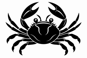 crab silhouette line art vector illustration