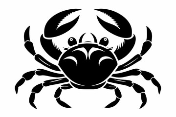 crab silhouette line art vector illustration