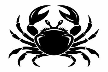 crab silhouette line art vector illustration