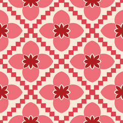 Austrian Pink Floral Sampler Pattern (1901)