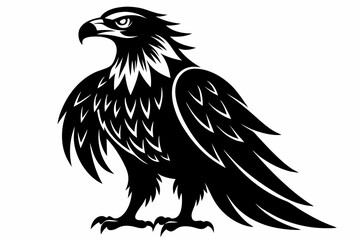 eagle silhouette line art vector illustration