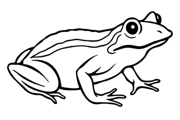 frog silhouette line art vector illustration
