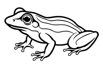 frog silhouette line art vector illustration