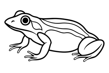 frog silhouette line art vector illustration