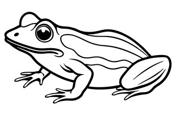 frog silhouette line art vector illustration
