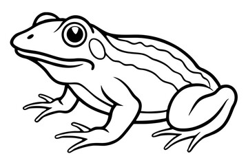 frog silhouette line art vector illustration