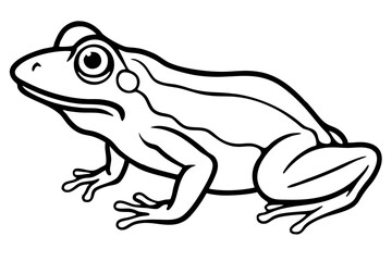 frog silhouette line art vector illustration