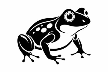 frog silhouette line art vector illustration