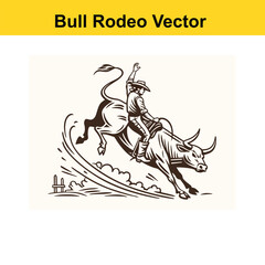 Naklejka premium Bull Rodeo vector