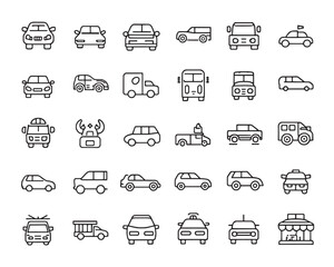 Vehicle Drive Line Icon Bundle