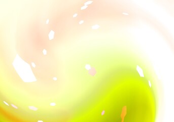 Light and Airy Background Featuring Blended Gradients of Bright Green-Yellow, Soft Orange-Pink, and Off-White with Floating Polygonal Shapes