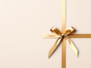 Gold Ribbon Gift Bow