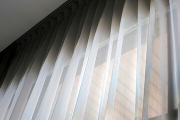 Obraz premium White curtains door or window, Room decoration interior