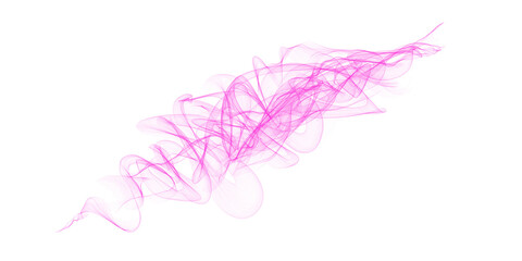 Abstract pink smoke swirl on white background, isolated flowing texture for design, overlay, digital art, or motion graphic projects.