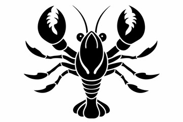 lobster silhouette line art vector illustration