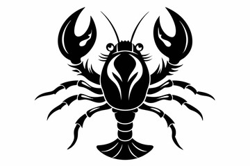 lobster silhouette line art vector illustration