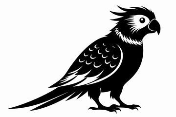 Obraz premium lorikeet silhouette line art vector illustration