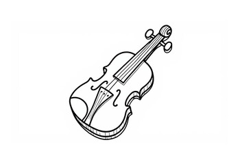 Obraz premium A graceful violin outline, perfect for adding artistic colors.