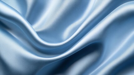 Obraz premium Blue Silk Fabric Draped Texture Background