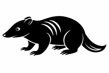 mole silhouette line art vector illustration
