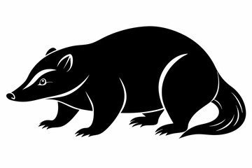 mole silhouette line art vector illustration