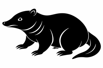 mole silhouette line art vector illustration