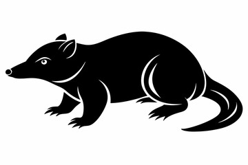 mole silhouette line art vector illustration