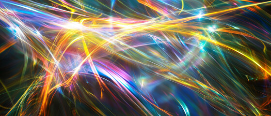 Abstract light streaks, vibrant colors, dynamic energy