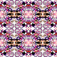 Hand painted digital watercolor seamless pattern