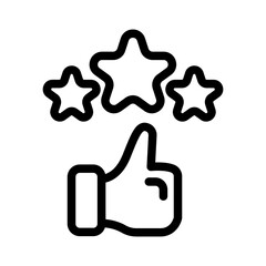 rating stars outline style