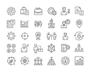 Corporate Change Management Icon Set Design