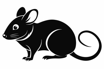 Obraz premium mouse silhouette line art vector illustration