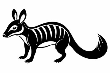 numbat silhouette line art vector illustration