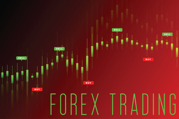Fototapeta premium buy and sell trend forex trading stock market background