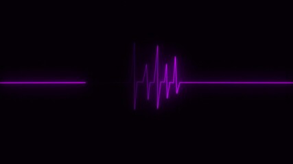 abstract Heartbeat monitor EKG line monitor showing heart pulse .Neon sign heartbeat signal animation , Glowing white color neon heartbeat icon. Heart bit signal animated - Powered by Adobe