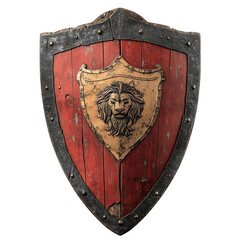 medieval shield isolated on transparent background