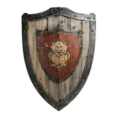 medieval shield isolated on transparent background