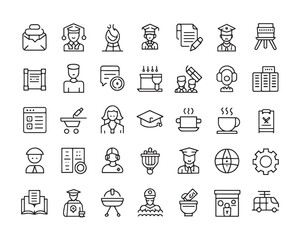 Professional Career Education Icons Collection