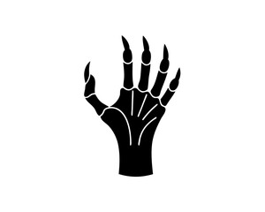 creative details Zombie Hand Icon Vector Illustration