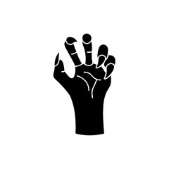 creative details Zombie Hand Icon Vector Illustration