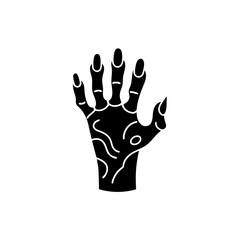 creative details Zombie Hand Icon Vector Illustration