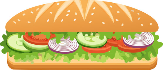 sandwich with cheese and vegetables