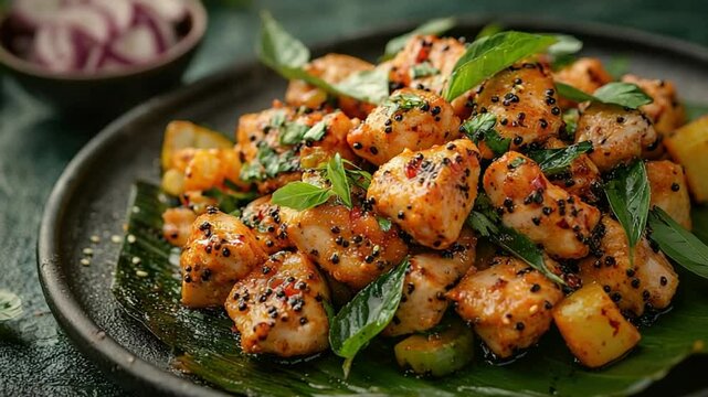andhra pepper chicken video indian food