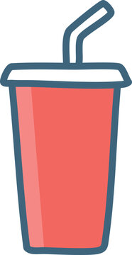soda cup with straw 