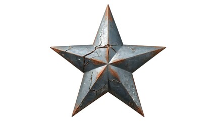 Obraz premium silver star on a white background