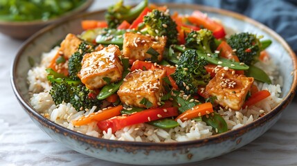 A flavorful vegetable stir fry