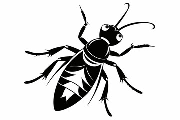 Fototapeta premium termite silhouette line art vector illustration